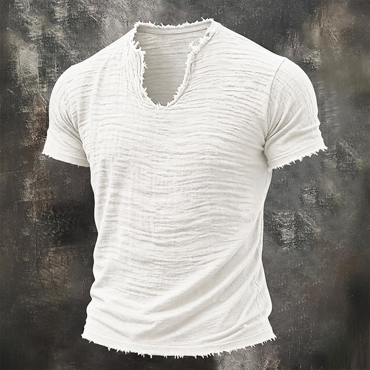 Pavel - T-shirt Vintage À Col en V