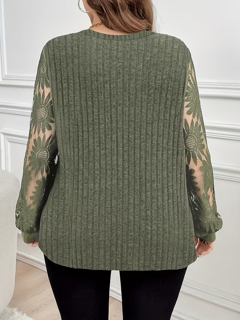 Suchinda - T-Chemise À Manches Longues À Lacets Double Épaisseur