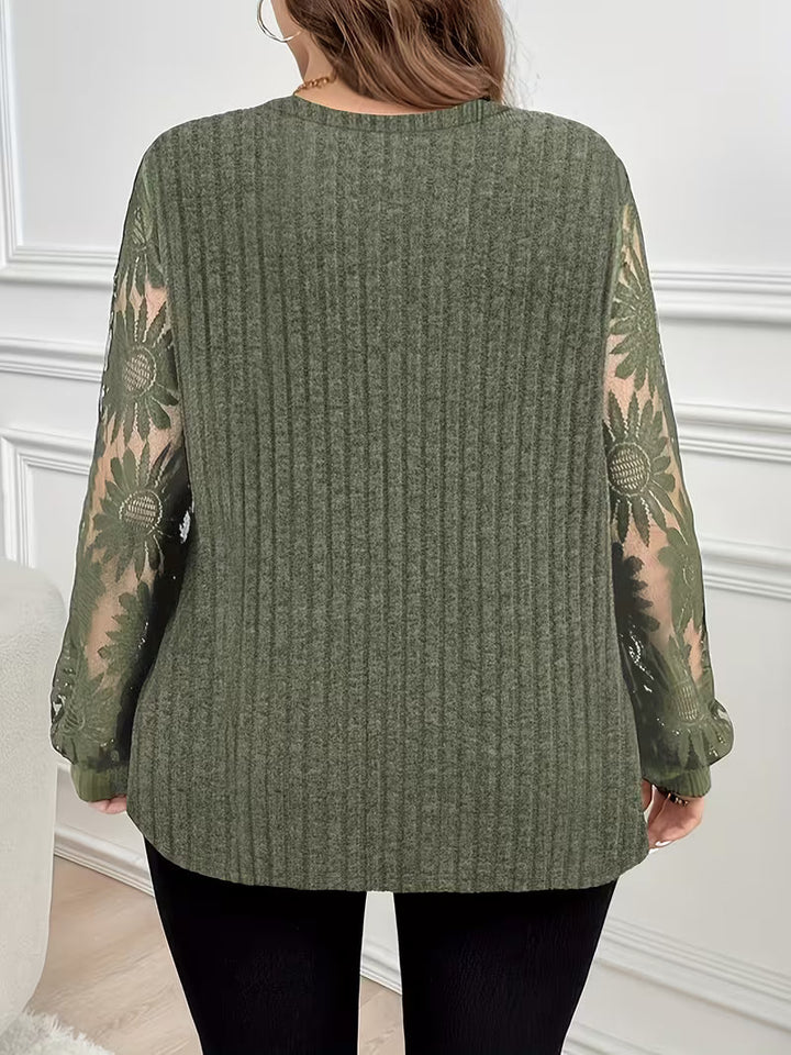 Suchinda - T-Chemise À Manches Longues À Lacets Double Épaisseur