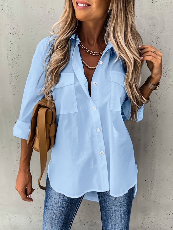 Aziza - Chemise Classique À Manches Longues Avec Boutons