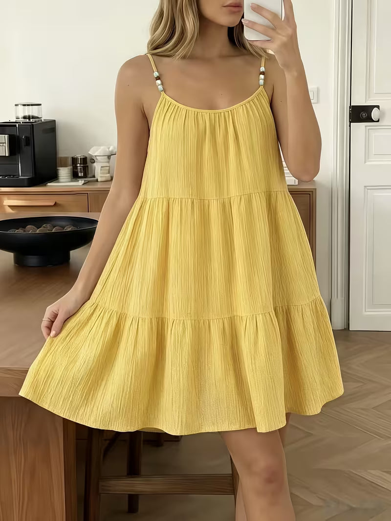 Masley - Mini Robe Ample à Bretelles Fines