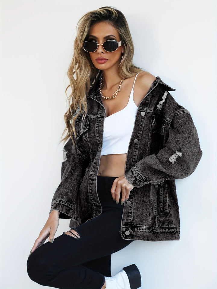 Keazjah - Veste en Jean À Jambes Larges