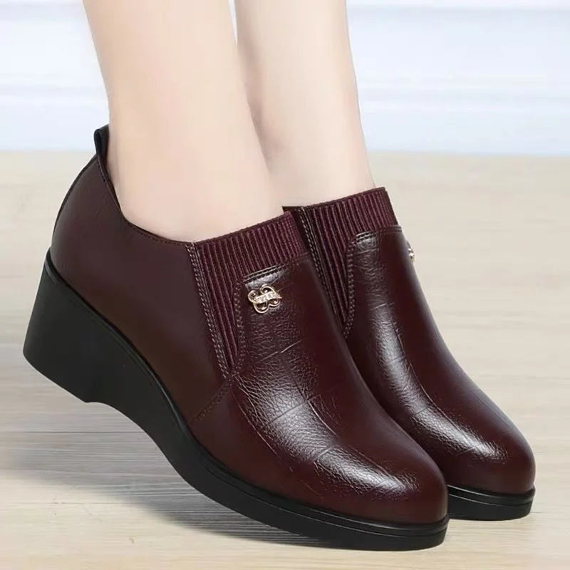 Switolina - Chaussures À Talons Compensés en Cuir Tendance