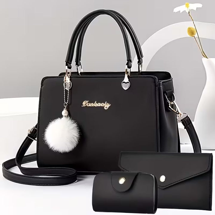 Sanika - Sac à Main Avec Breloque Pompon et Bandoulière
