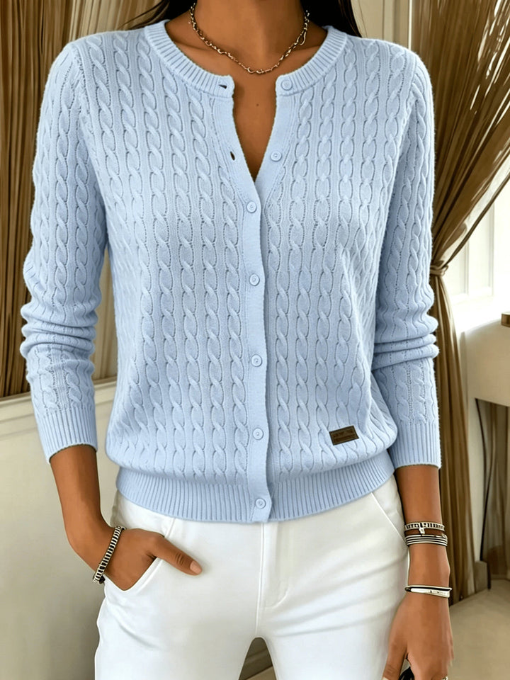 Kitija - Cardigan en Maille Torsadée Avec Boutons