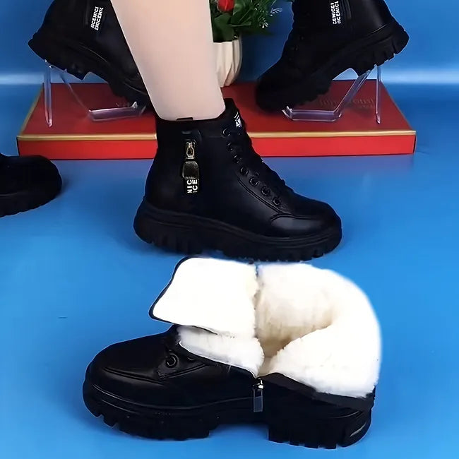 Elanor - Bottes D'hiver en Cuir Chaudes