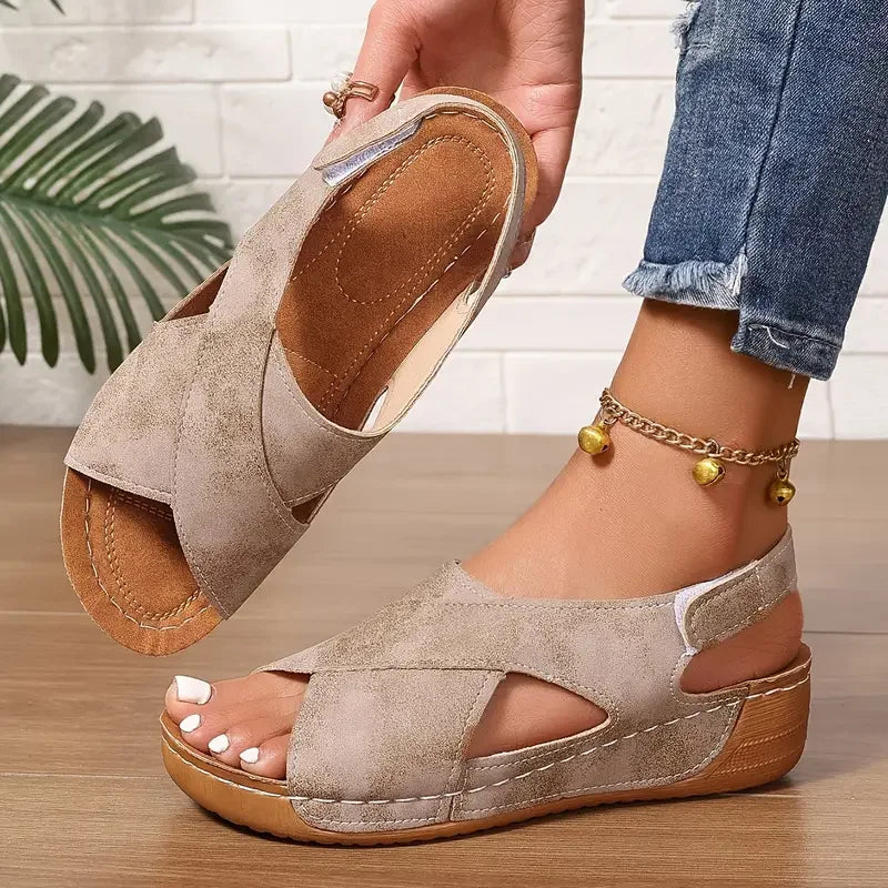 Clarisa - Sandales À Talons Compensés Et Lanières Croisées