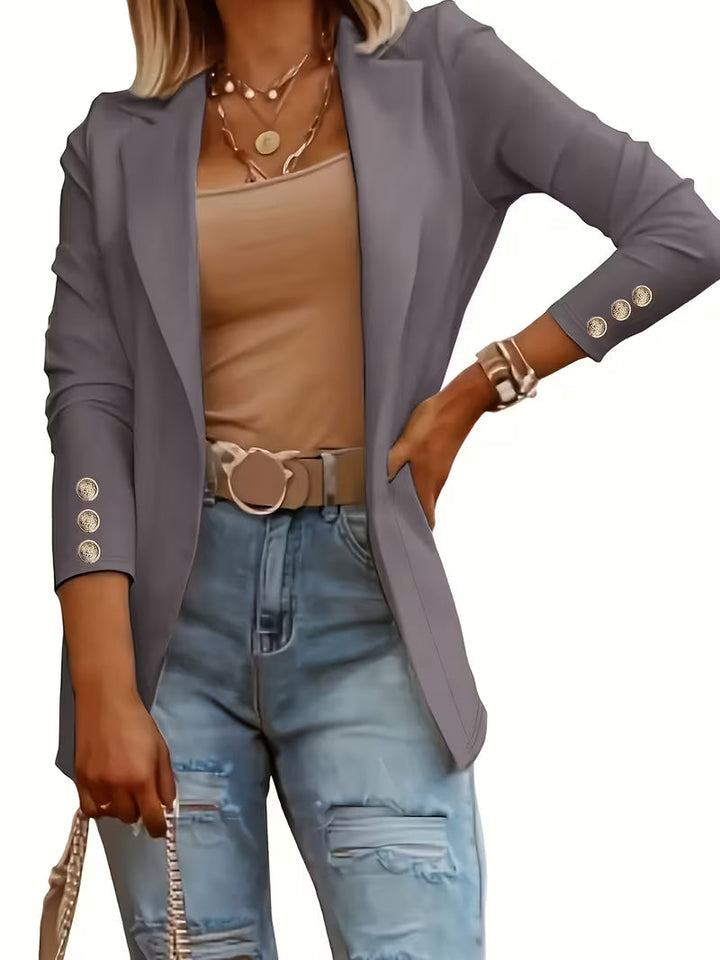 Nikia - Blazer À Manches Longues Et Boutons Décoratifs