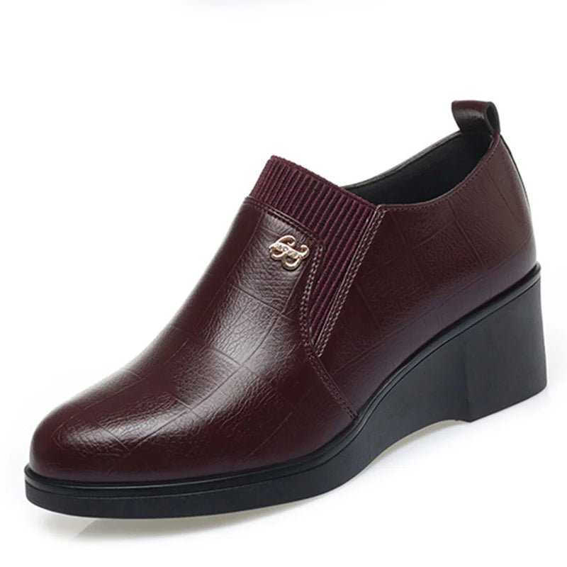 Switolina - Chaussures À Talons Compensés en Cuir Tendance
