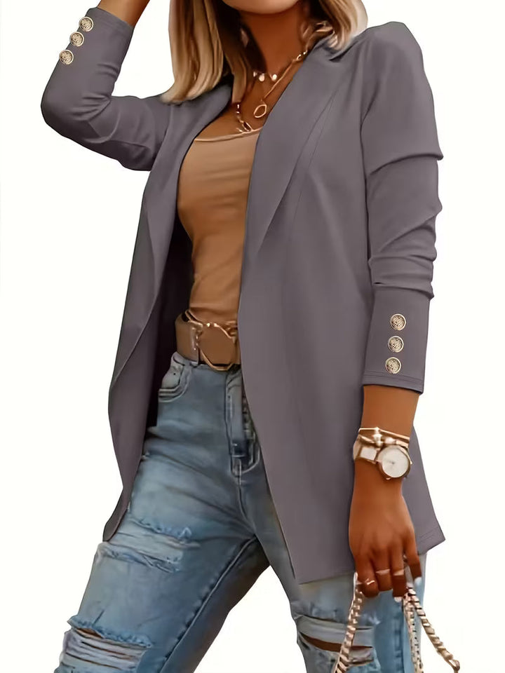 Nikia - Blazer À Manches Longues Et Boutons Décoratifs