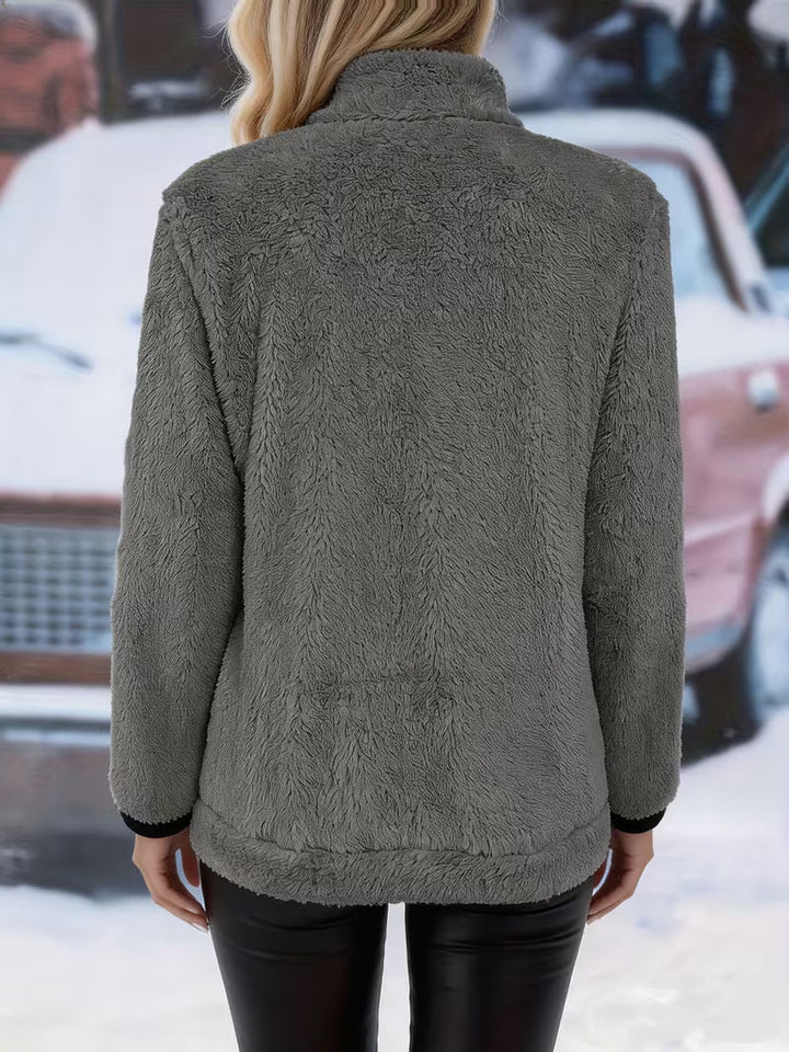 Galiena - Veste À Fermeture Éclair Et Manches Longues en Tissu Duveteux