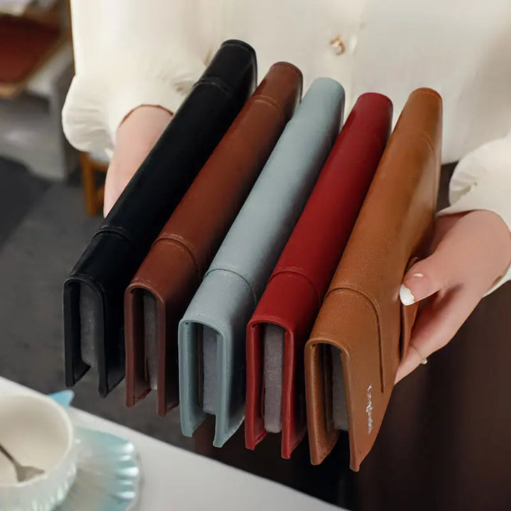 Hinina - Portefeuille en Cuir À Double Fermeture Éclair