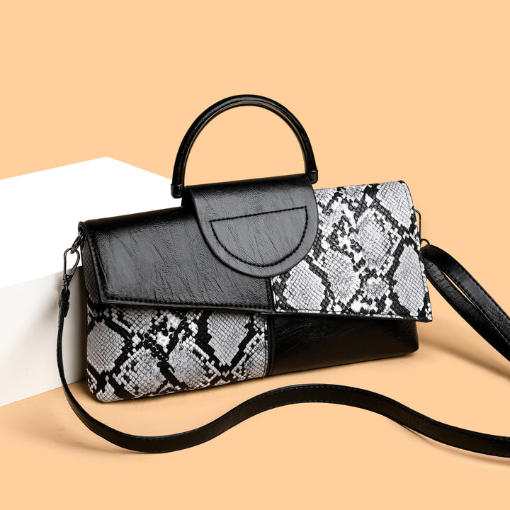 Geetika - Sac À Main Rétro en Imitation Crocodile Avec Fermeture À Glissière