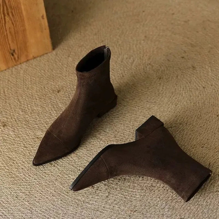 Jerlina - Bottines en Daim À Bout Pointu