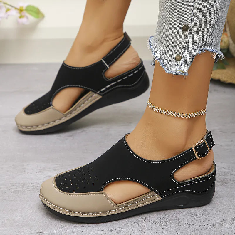 Anesa - Sandales Orthopédiques à Talon Compensé