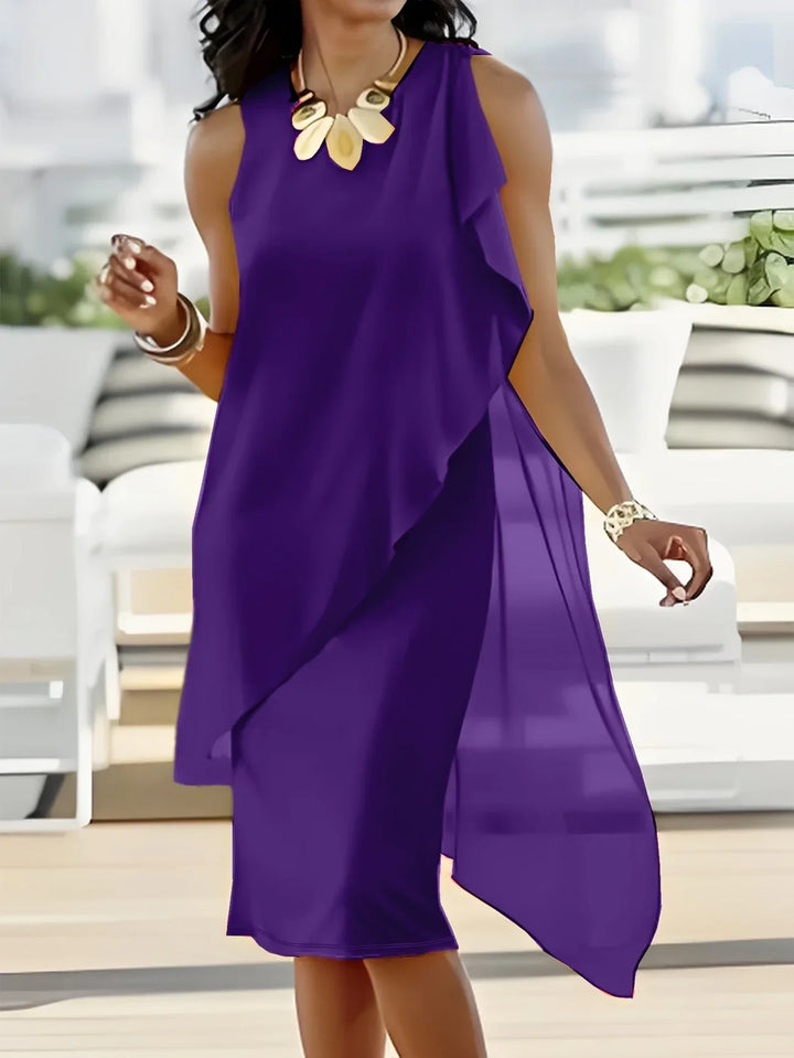 Maren - Robe MIDI Élégante Sans Manches