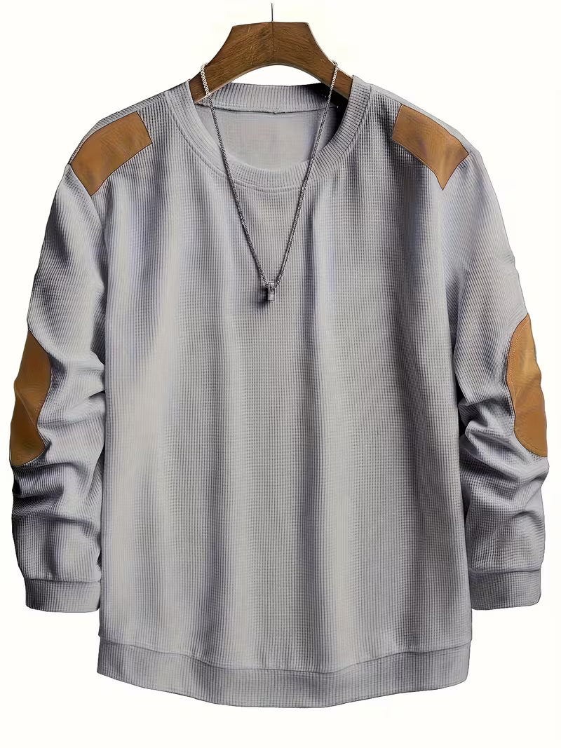 Joaol - Sweat-Chemise Décontracté en Maille Gaufrée
