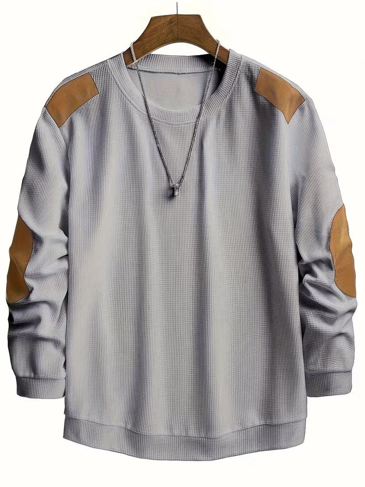 Joaol - Sweat-Chemise Décontracté en Maille Gaufrée
