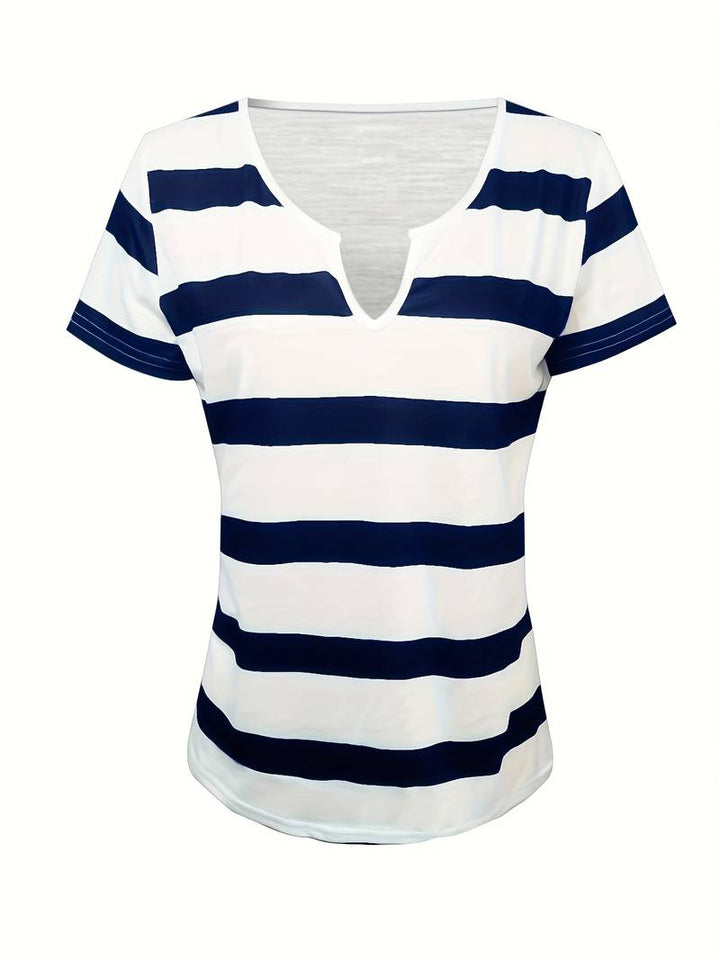 Kiley - T-shirt Rayé Élégant À Manches Courtes