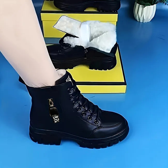 Elanor - Bottes D'hiver en Cuir Chaudes