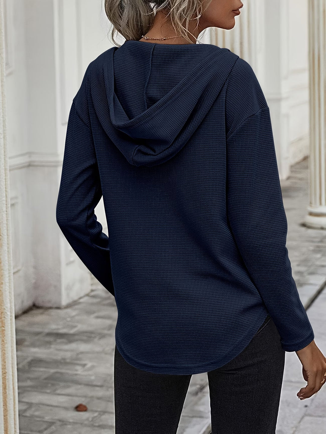 Seonie - Manches Longues Sweat À Capuche À Col en V