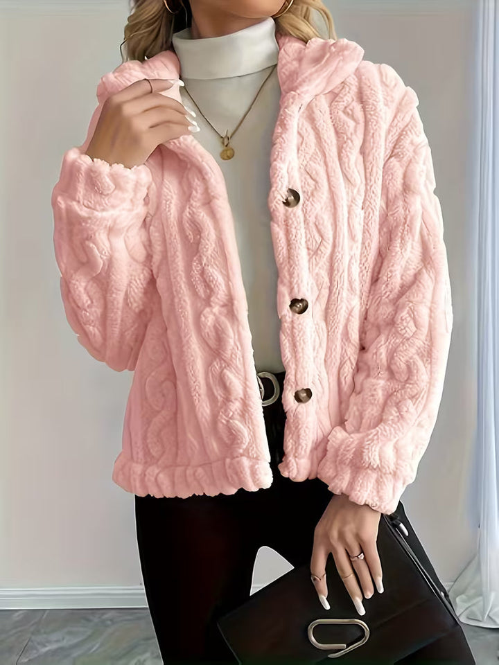 Losina - Veste Teddy en Maille Texturée Duveteuse