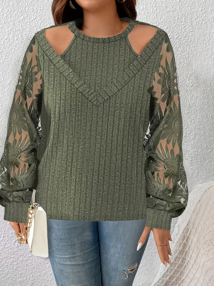 Suchinda - T-Chemise À Manches Longues À Lacets Double Épaisseur