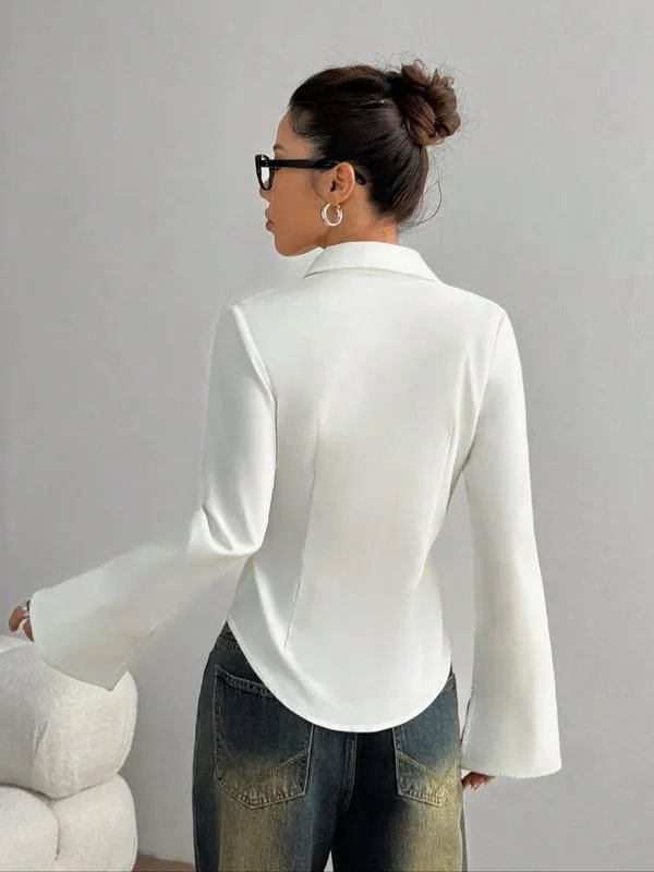 Ellera - Chemise Décontractée À Manches Longues Et Coupe Ajustée