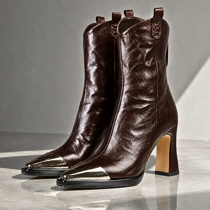 Dobila - Bottines Western À Bout Métallisé