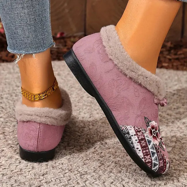 Dannelia - Chaussures Confortables en Fausse Fourrure