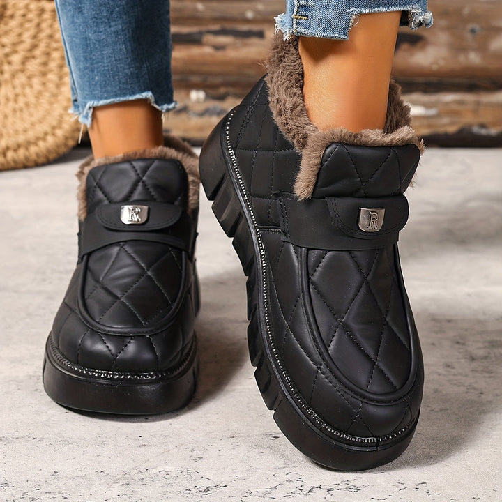 Karryna - Chaussures à Tige Matelassée et Doublure Moelleuse