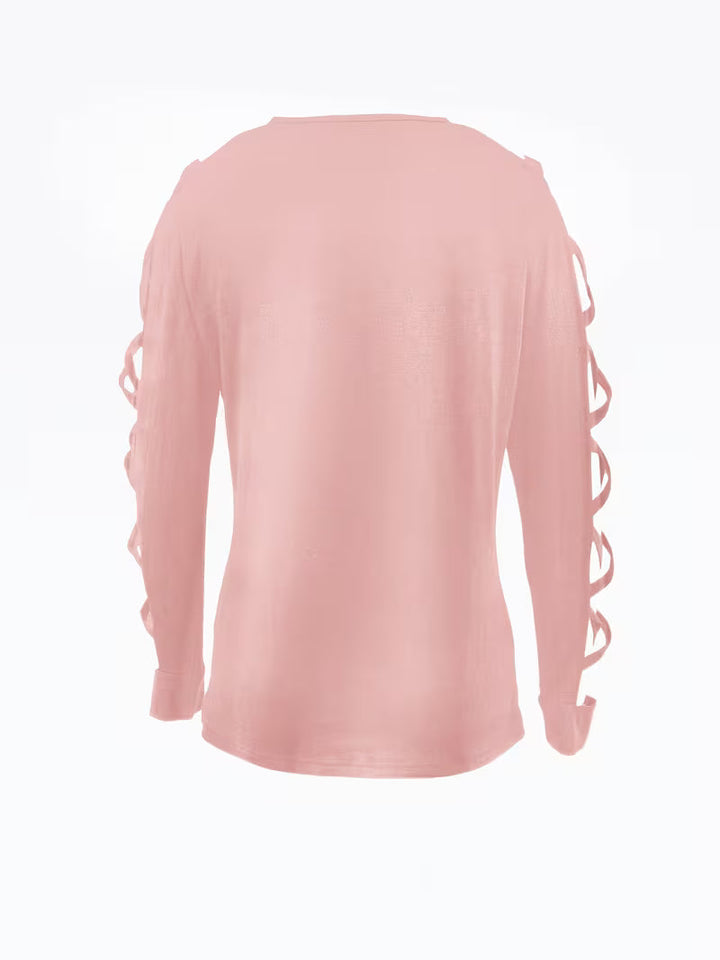 Yoonju - Chemise À Manches Longues Ajourée Avec Manches Entrecroisées