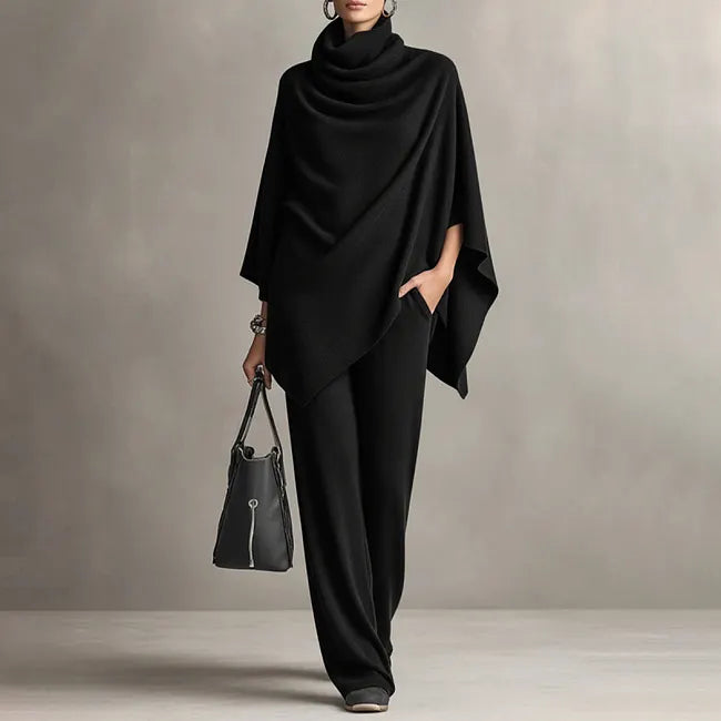 Deidraa - Ensemble Cape À Col Bénitier Et Pantalon À Jambes Larges