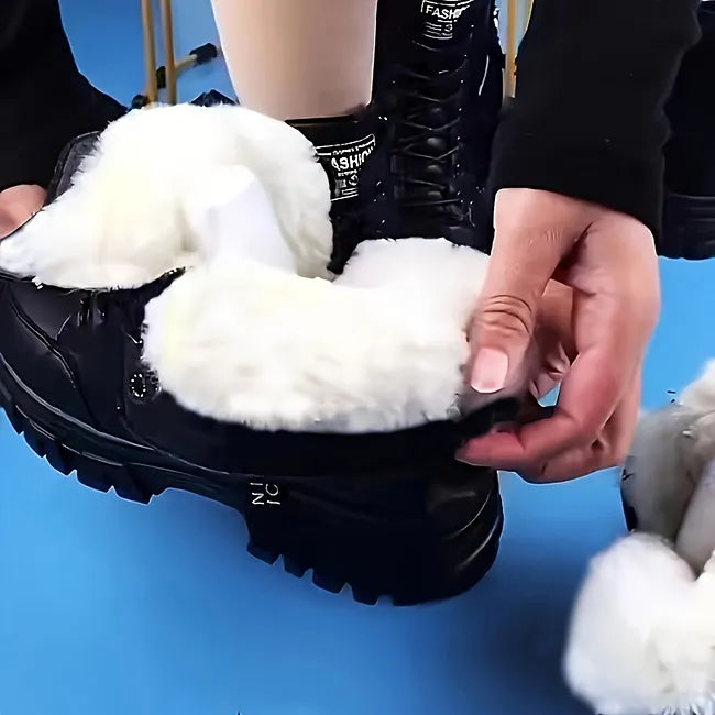 Elanor - Bottes D'hiver en Cuir Chaudes