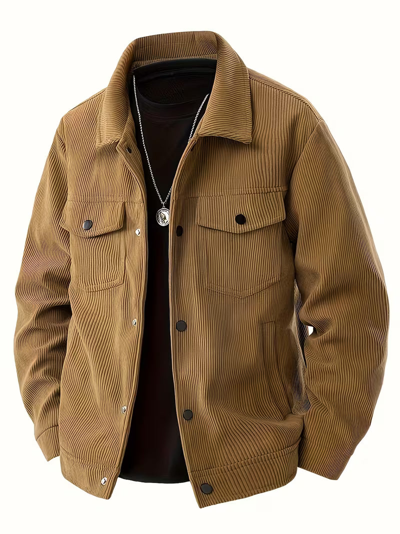 Matthaus - Veste en Velours Côtelé Avec Col et Poches à Rabat