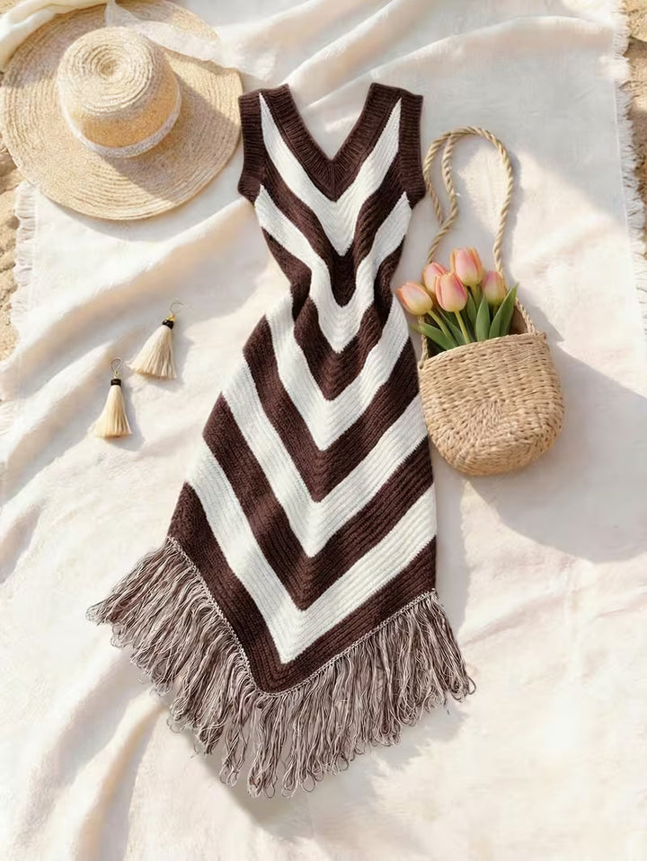 Foley - Robe De Plage Extensible À Franges