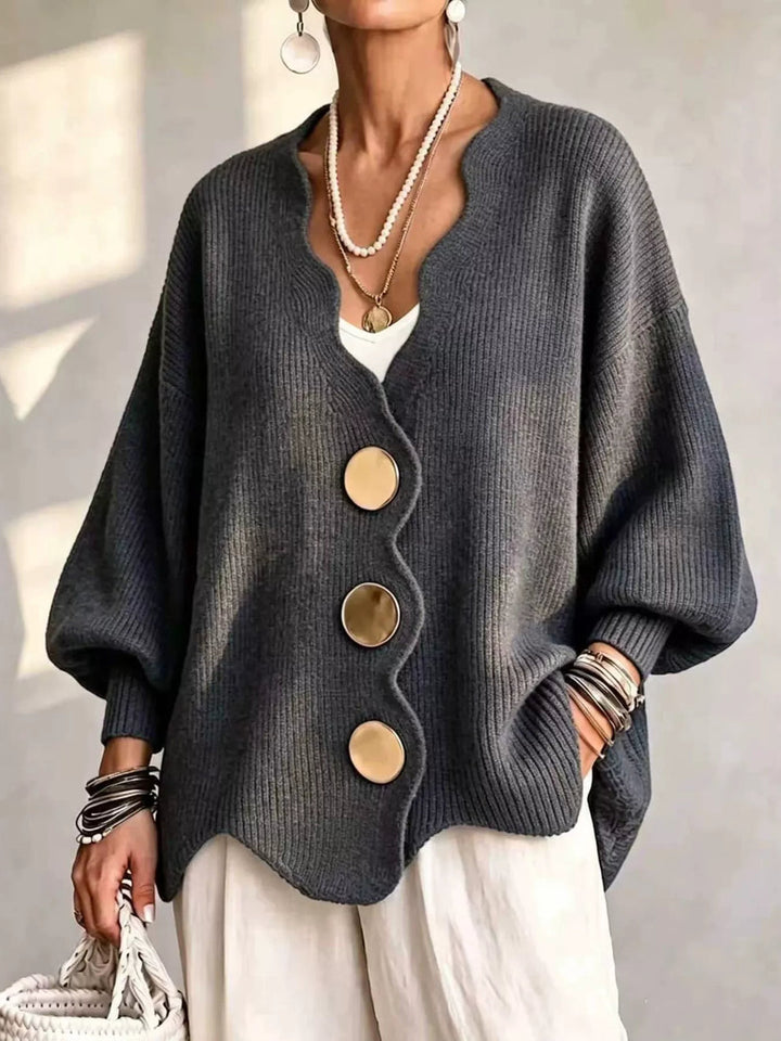 Gilian - Cardigan Boutonné À Bord Festonné
