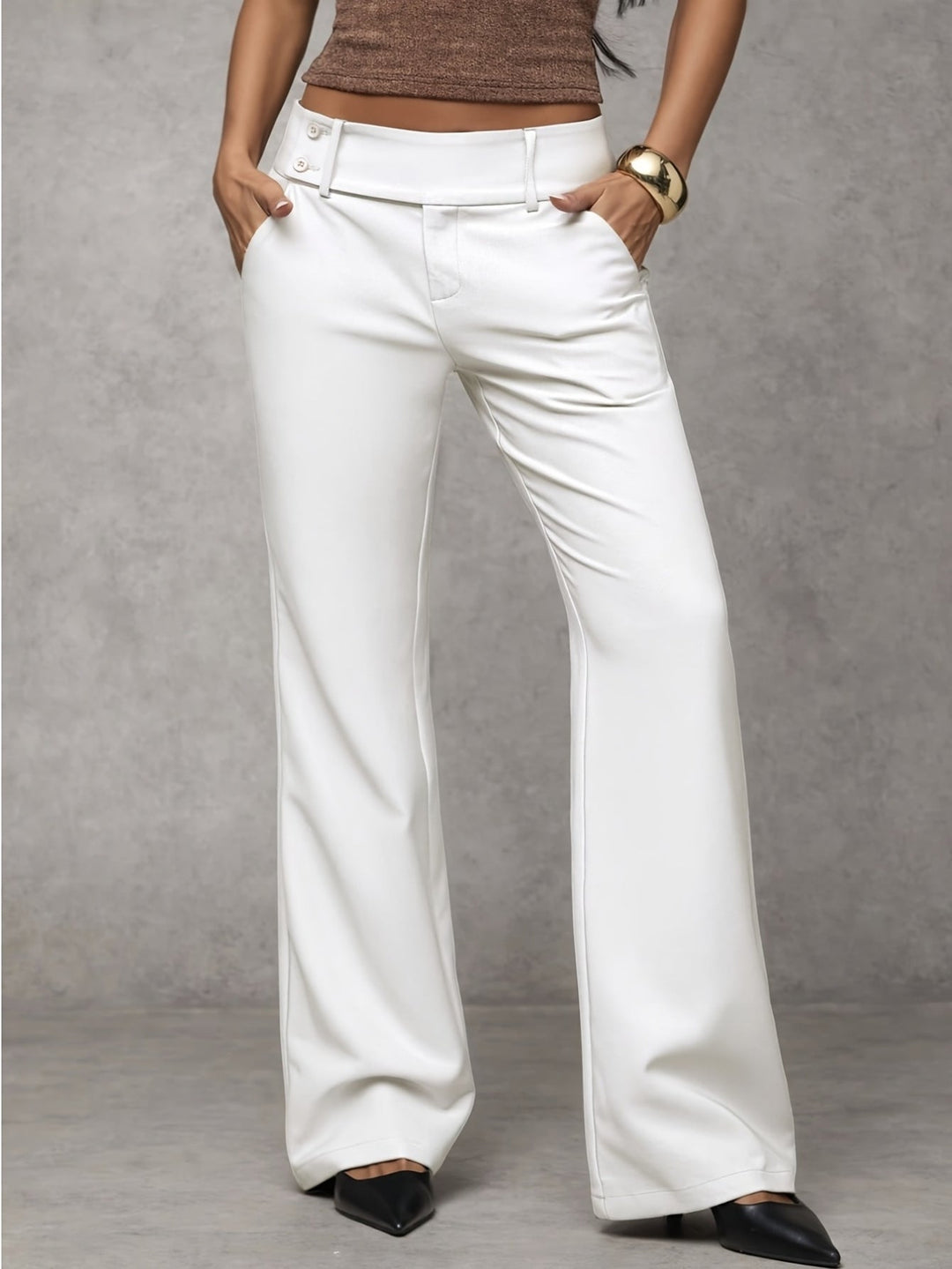 Akane - Pantalon Moderne À Jambes Larges Arrivant Aux Genoux