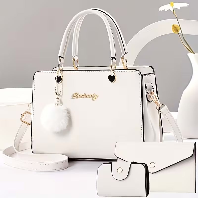 Sanika - Sac à Main Avec Breloque Pompon et Bandoulière
