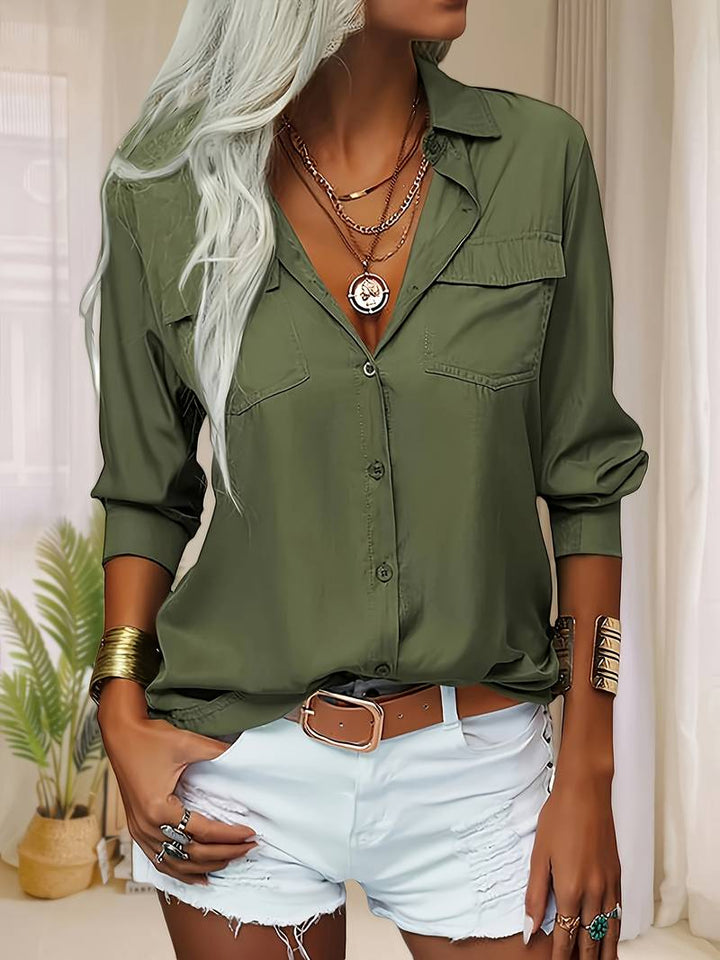 Amani - Chemise À Col À Boutons Et Poitrine en Pan