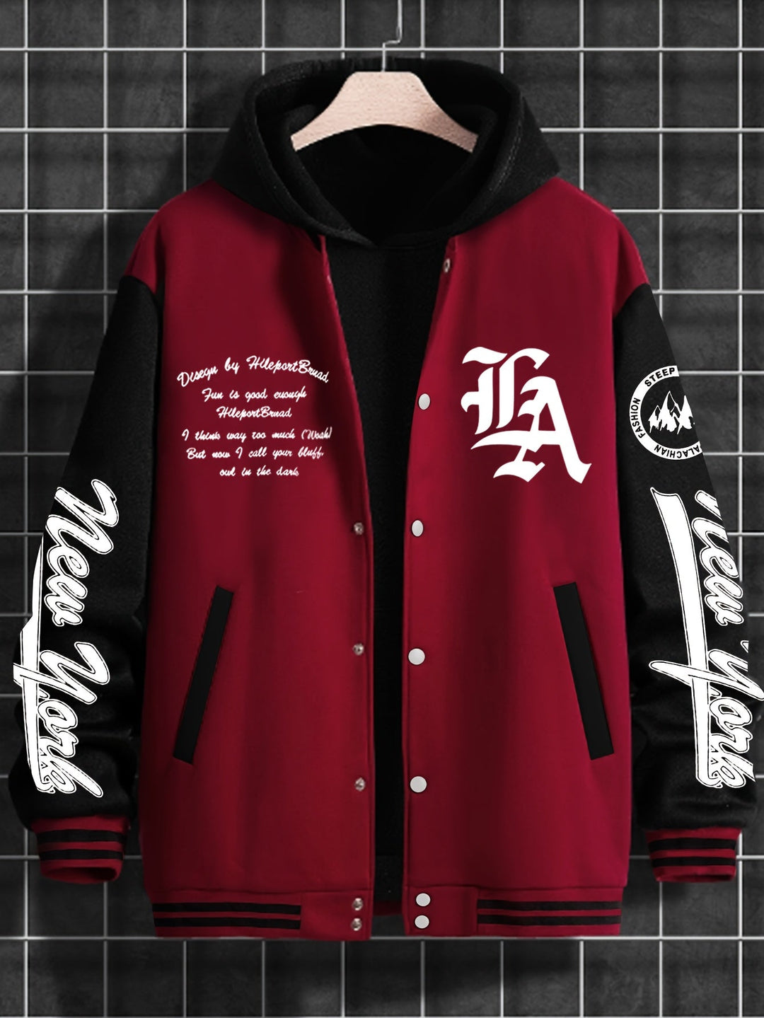 Steinke - Veste de Baseball à Boutonnage Sur le Devant