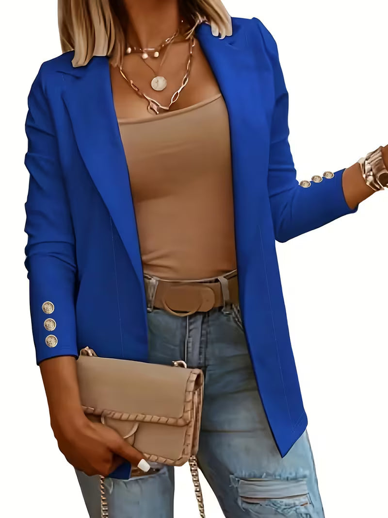 Nikia - Blazer À Manches Longues Et Boutons Décoratifs