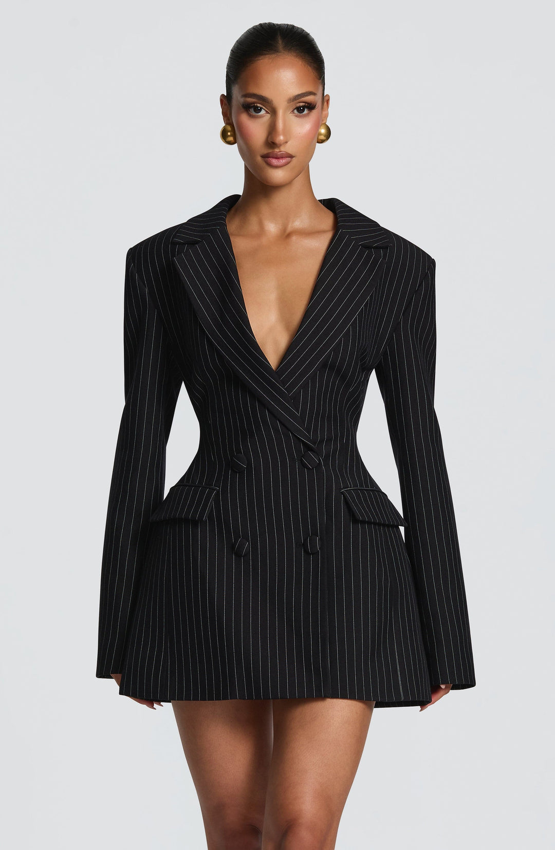 Zaerine - Robe-Blazer Courte Couleur Ivoire