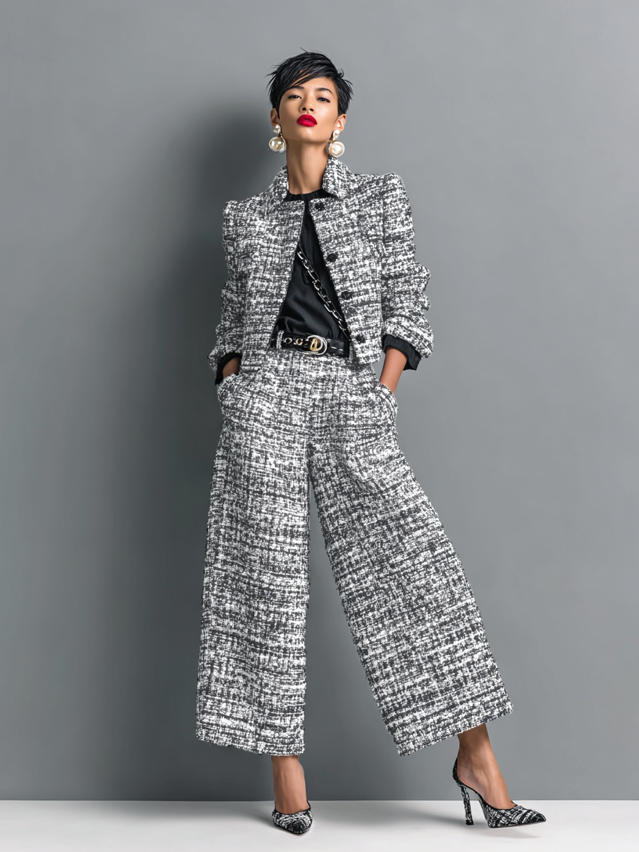 Aderet - Veste À Manches Longues Élégante Et Pantalon Décontracté