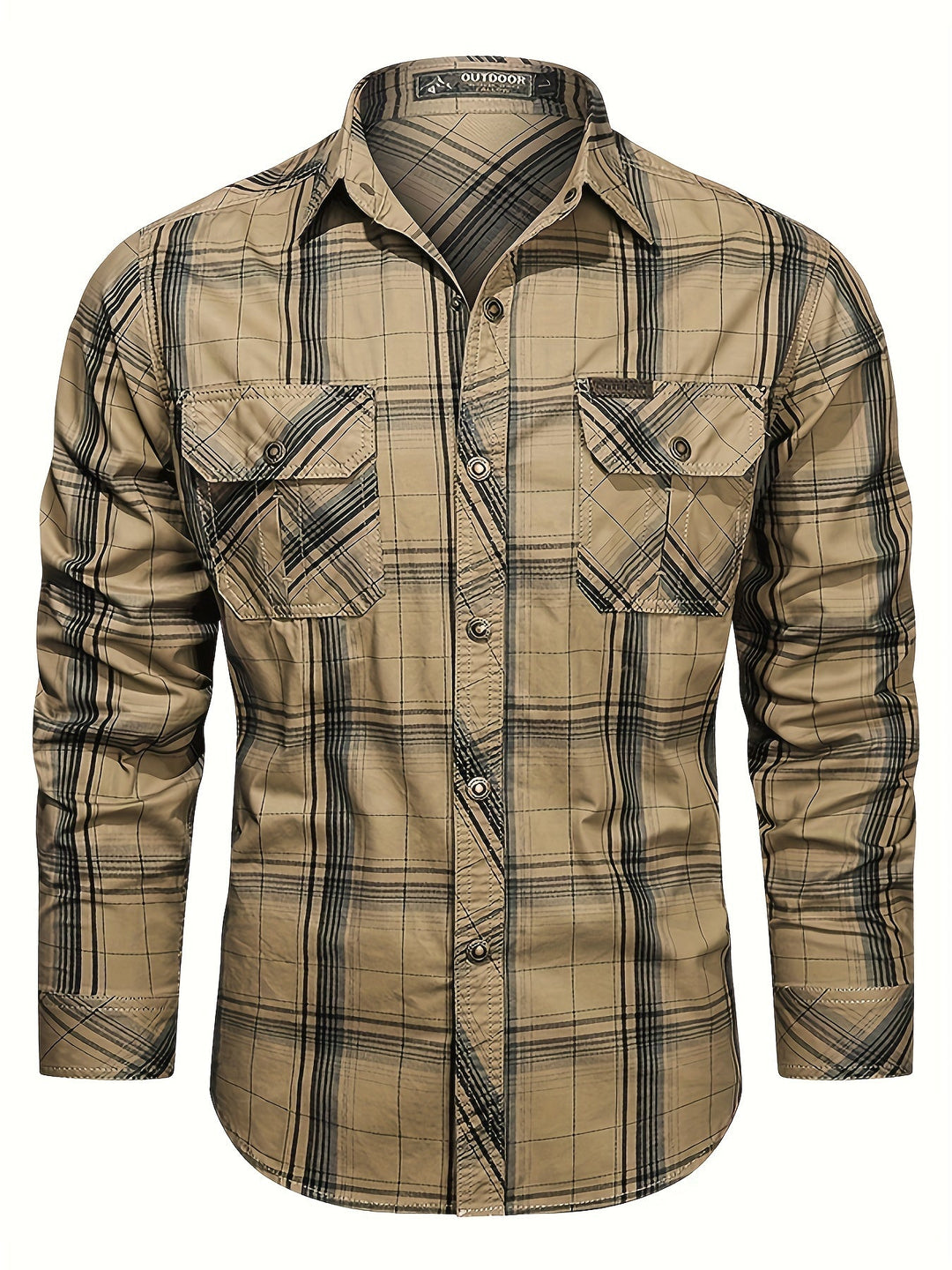 Thimos - Chemise à Manches Longues à Carreaux Avec Plusieurs Poches