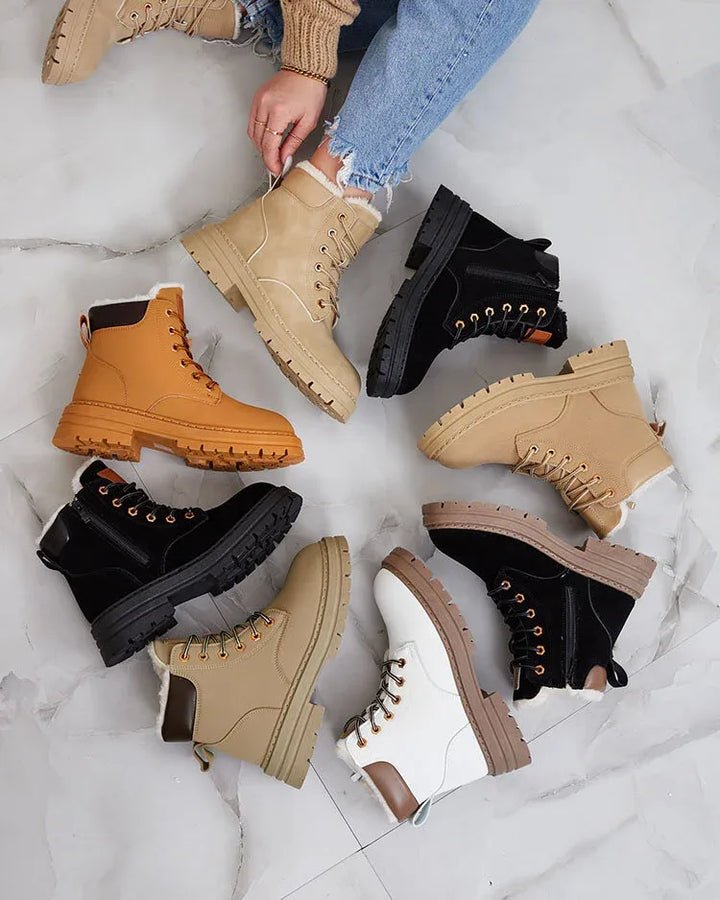Alosia - Bottines à Lacets et Semelles épaisses