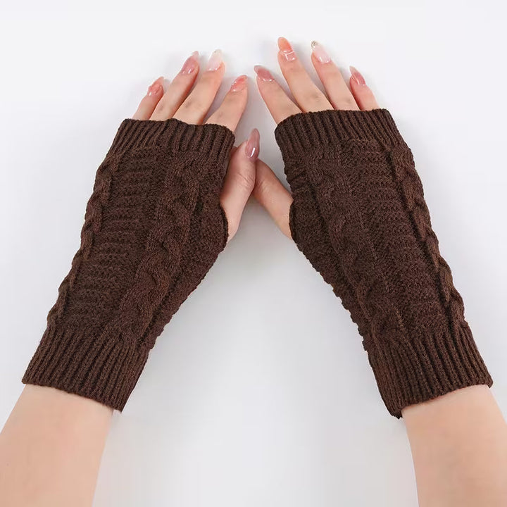 Knitoria - Gants Sans Doigts Unisexes en Tricot Acrylique