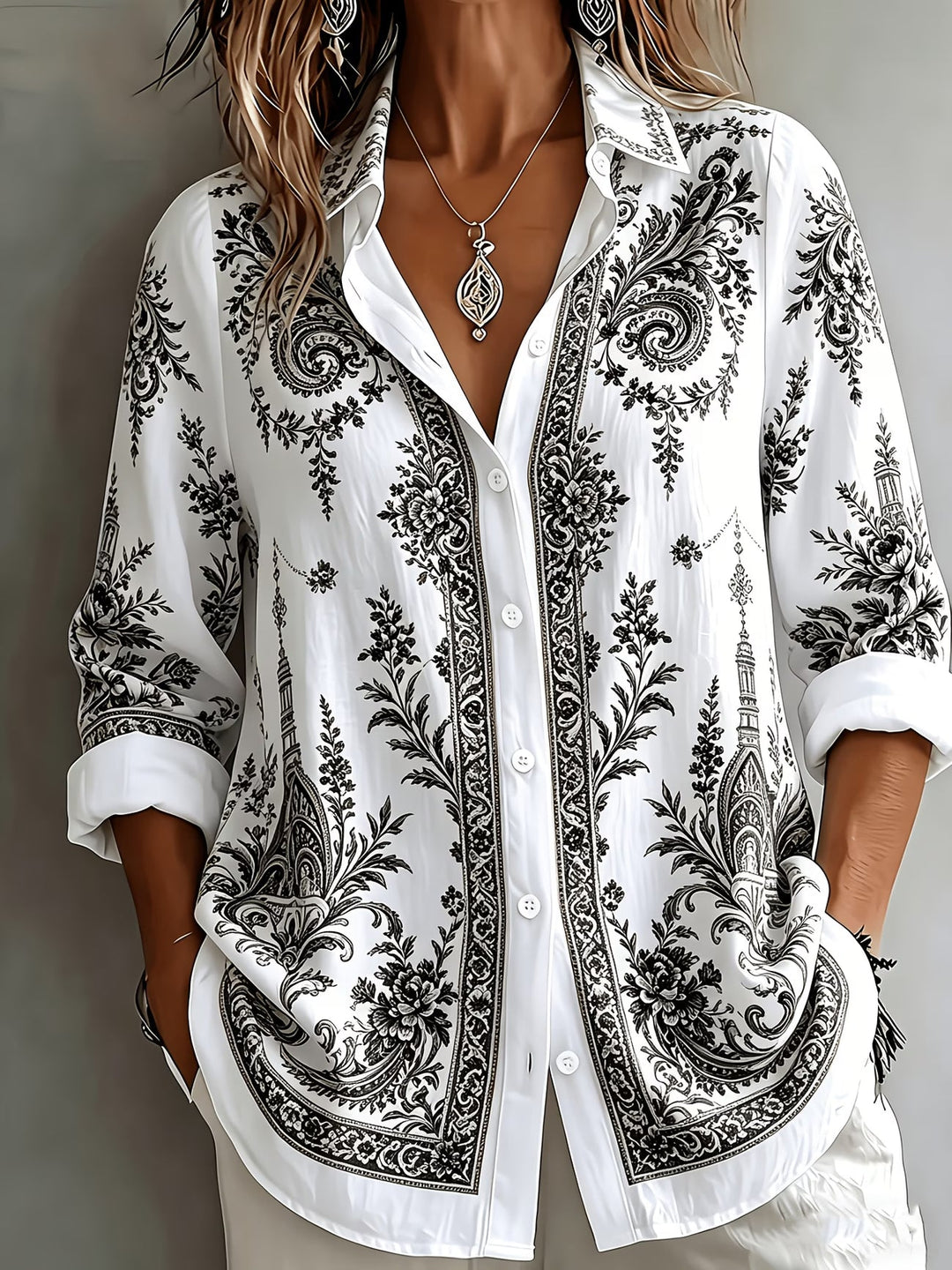 Aldana - Chemise À Manches Longues Boutonnée
