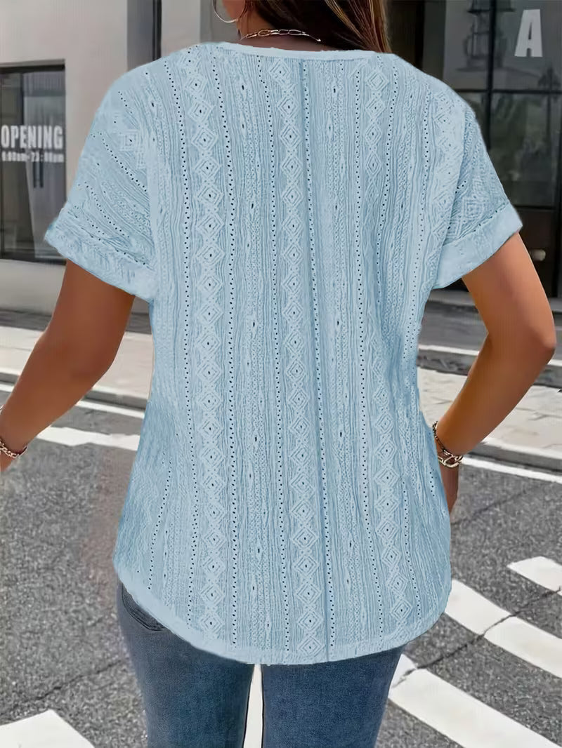 Maessen - T-Chemise à Manches Courtes Ajouré