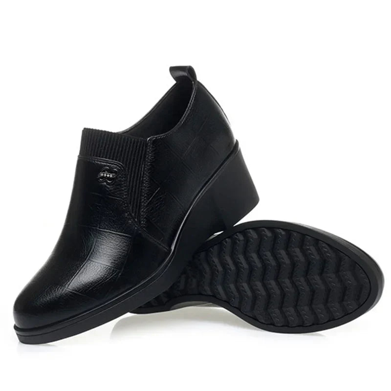 Switolina - Chaussures À Talons Compensés en Cuir Tendance